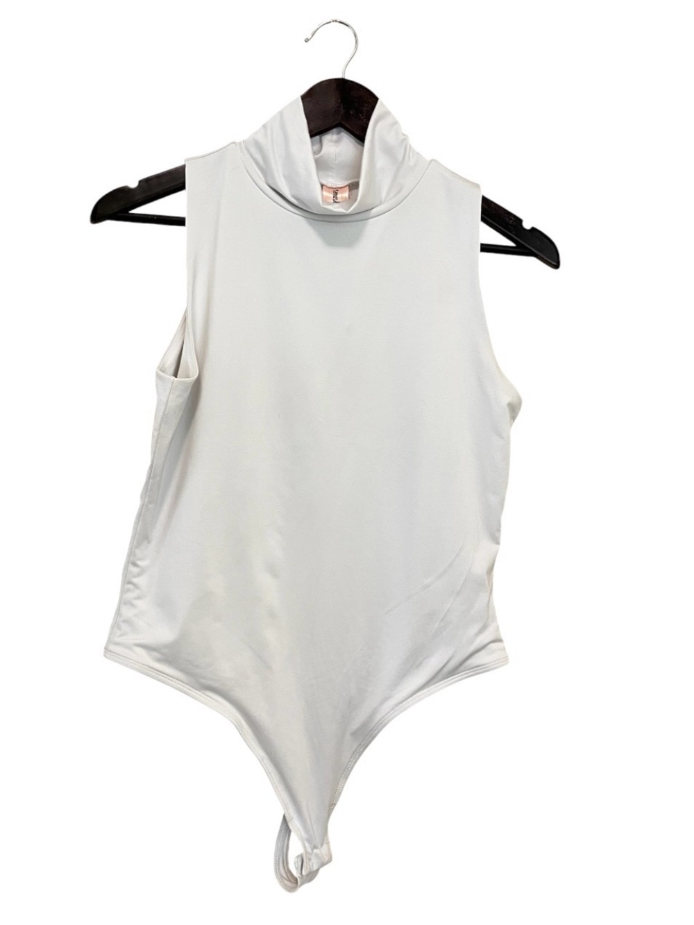 Smash + Tess White Sleeveless Mock Neck Bodysuit
